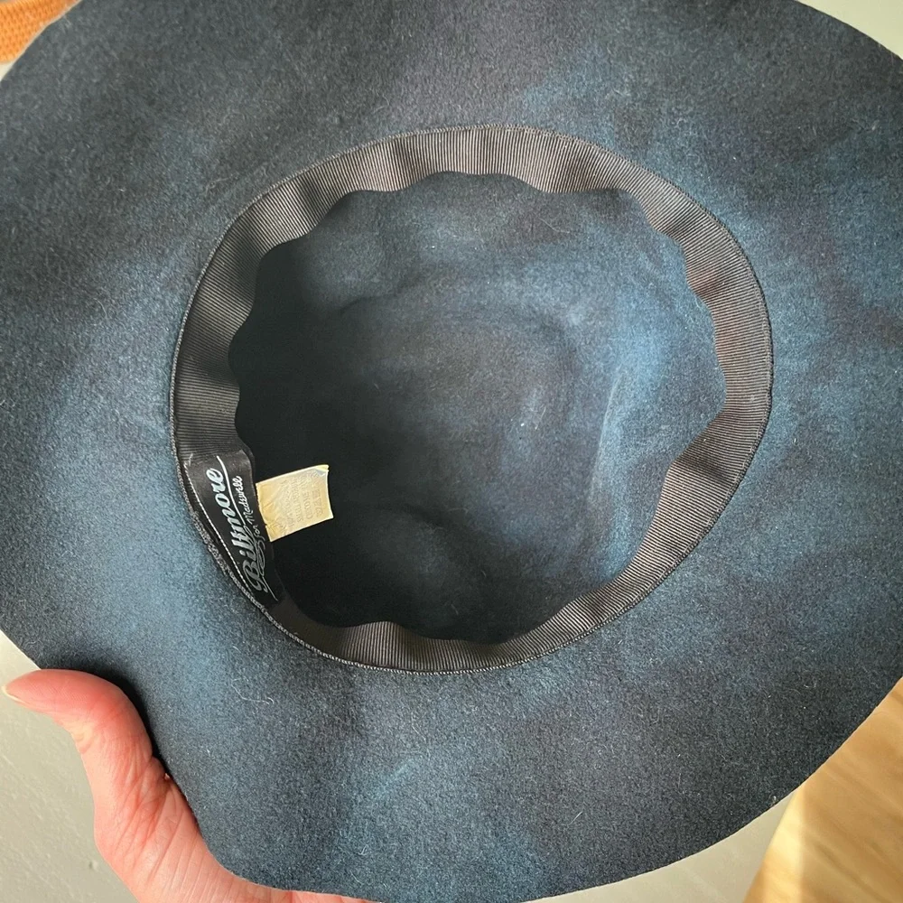 Biltmore for Madewell Black 100% Wool Felt Wide-Brim Fedora Hat | Sm/Med